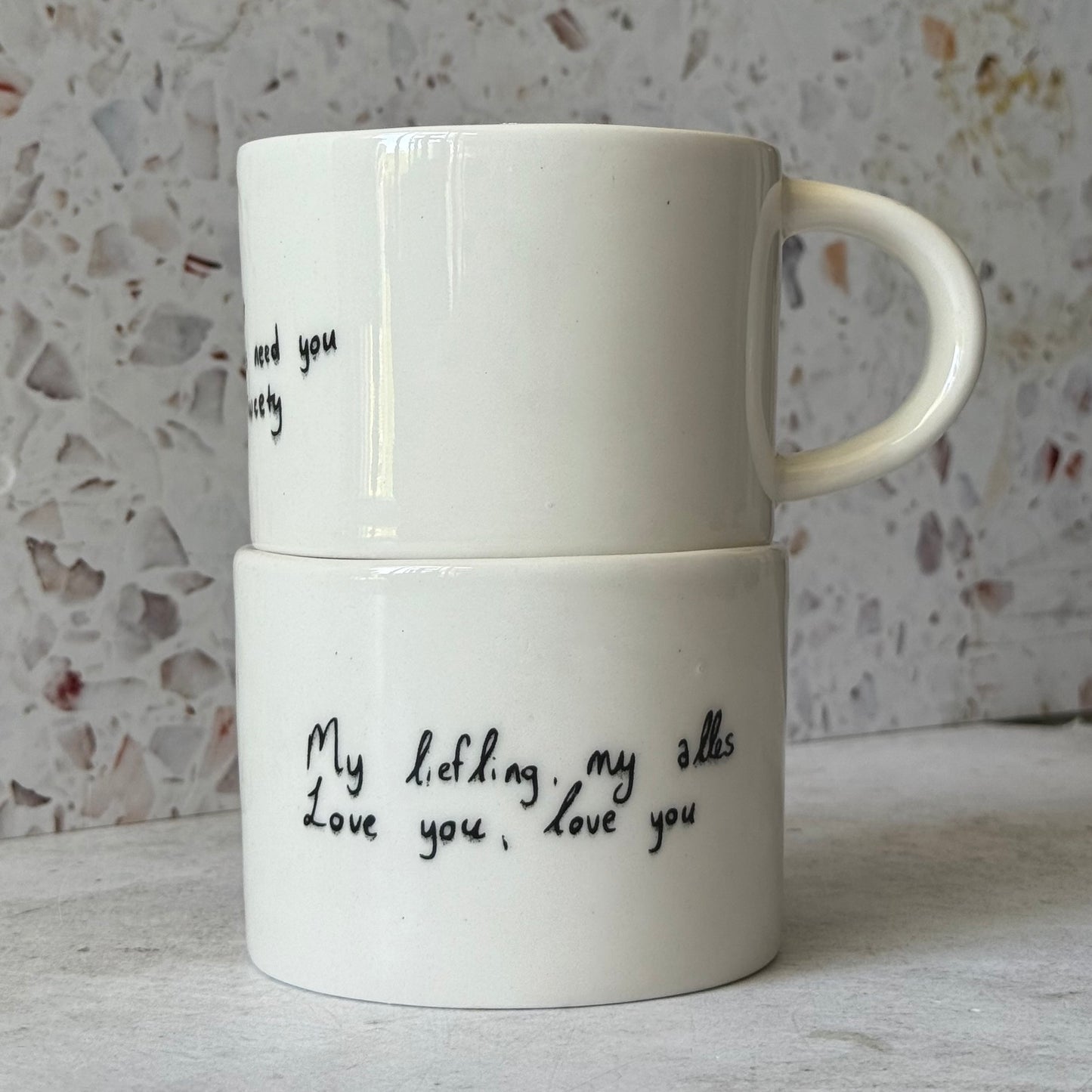 Handwritten mug