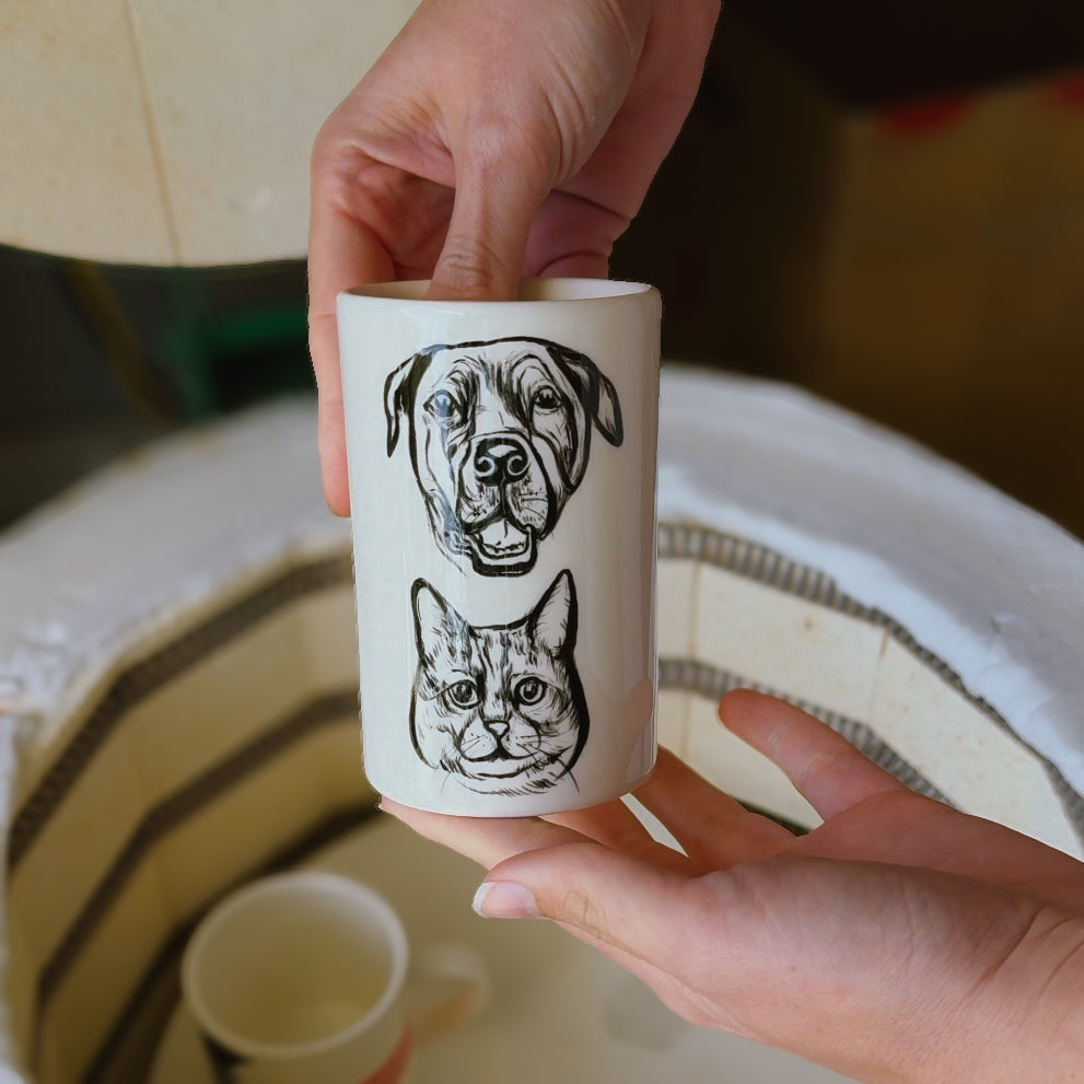 Pet Portrait Pencil Holder
