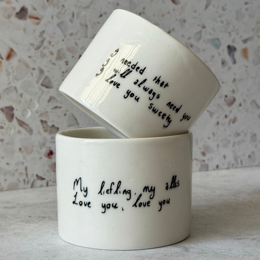 Handwritten mug