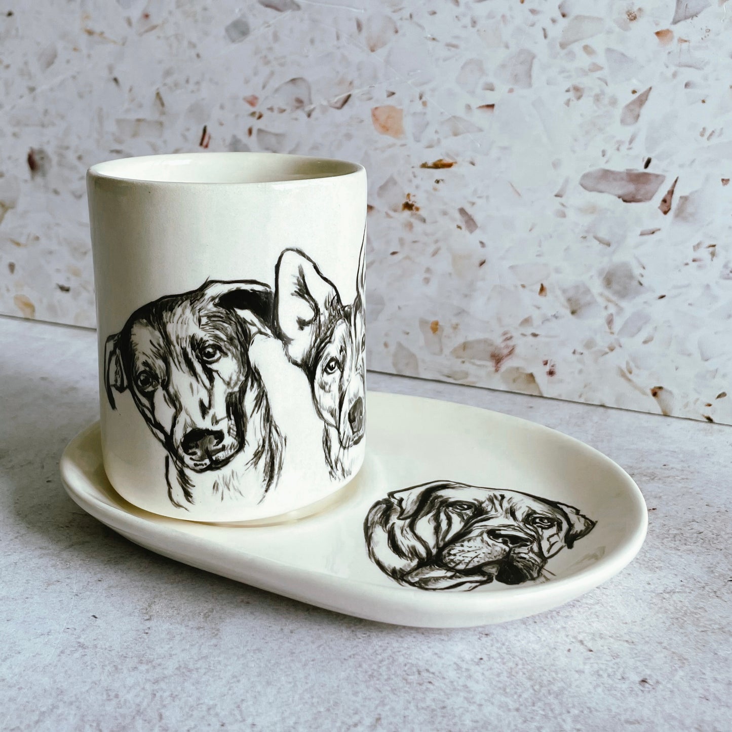 Pet Portrait Mug Set